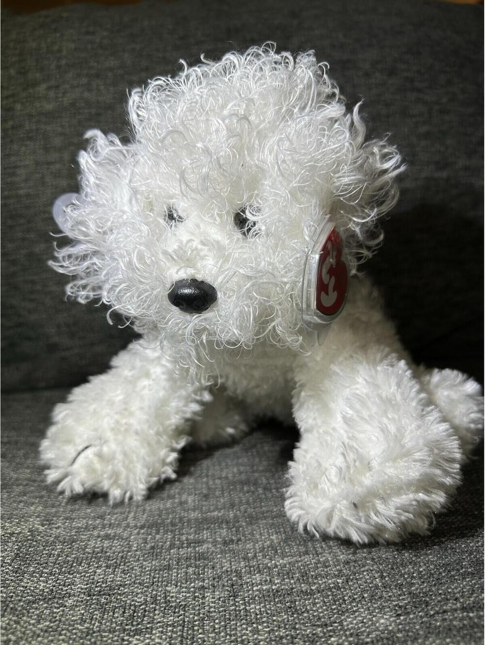 Ty Beanie Baby - LOLLIPUP the Bichon Frise Dog 8" Plush Stuffed Toy